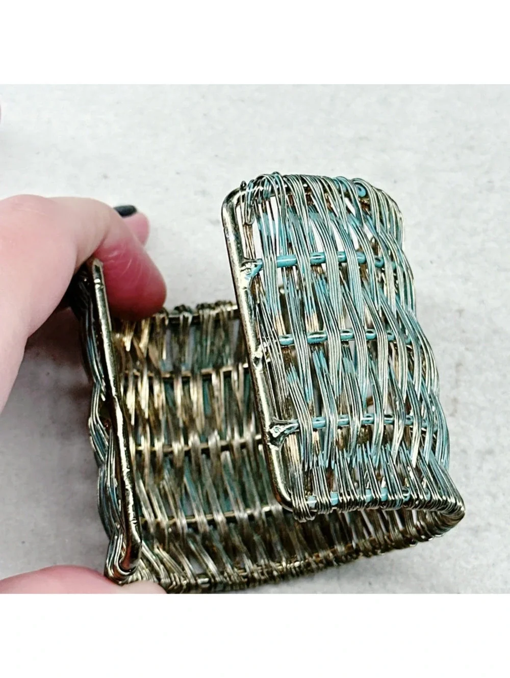 87a. Bronze Woven Boho Cuff